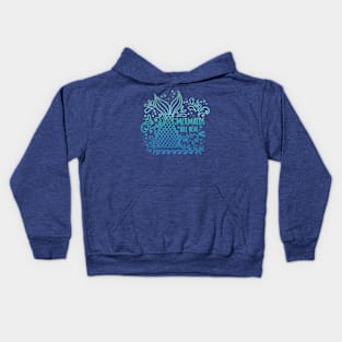 Mermaids are real green and blue Kids Hoodie